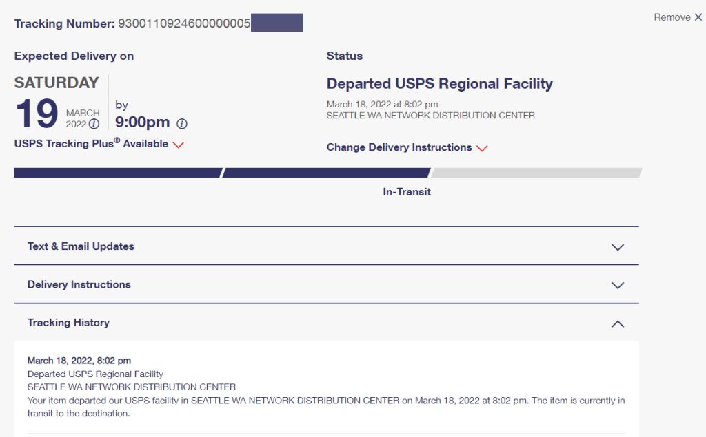 PayPal Shipped Tracking Status Update