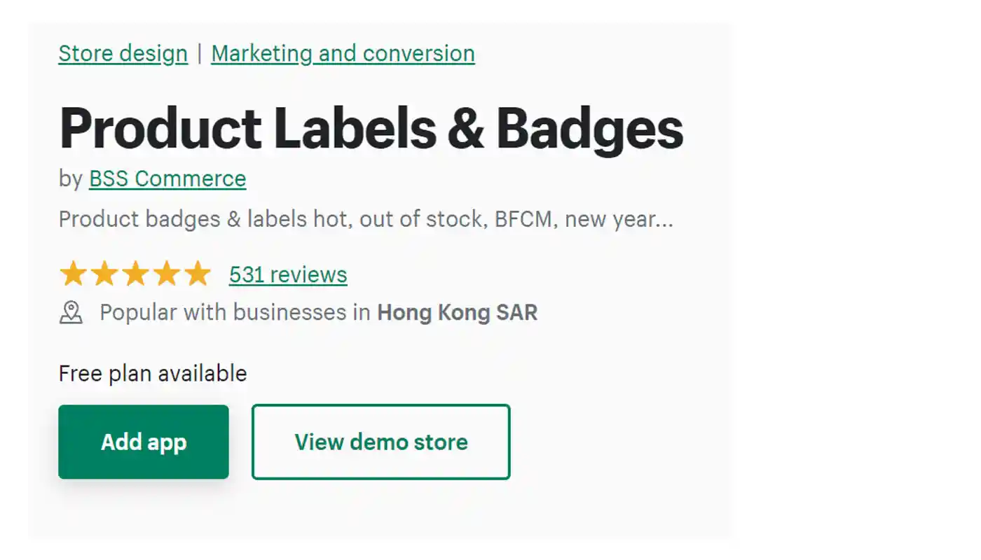 Product Labels & Badges Pro